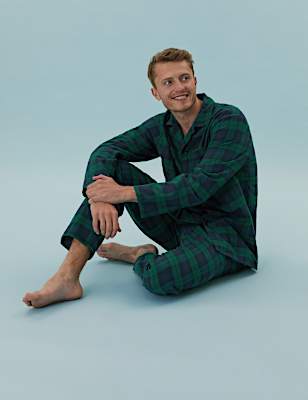 Brushed Cotton Checked Pyjama Set
