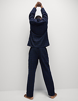 Brushed Cotton Checked Pyjama Set