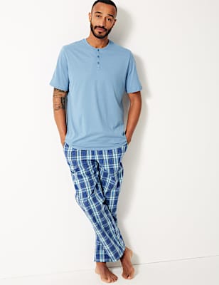 Pure Cotton Checked Pyjama Set