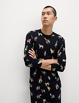 Men's Animal Party Family Christmas Pyjama Set
