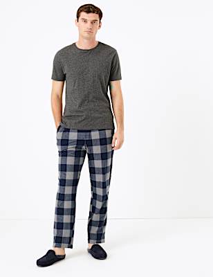 Supersoft Gingham Checked Pyjama Bottoms