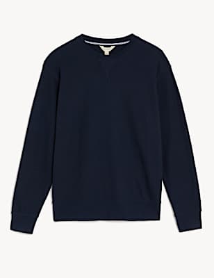 Cotton Supersoft Waffle Lounge Sweatshirt