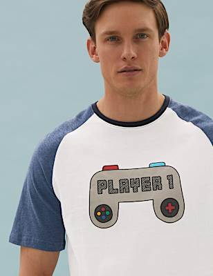 Pure Cotton Player 1 Print Pyjama Set