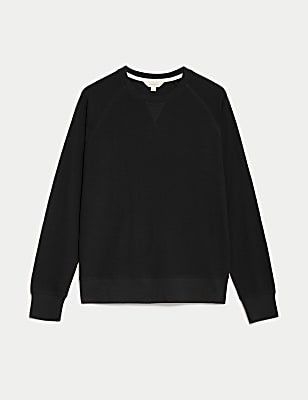 Pure Cotton Waffle Loungewear Sweatshirt