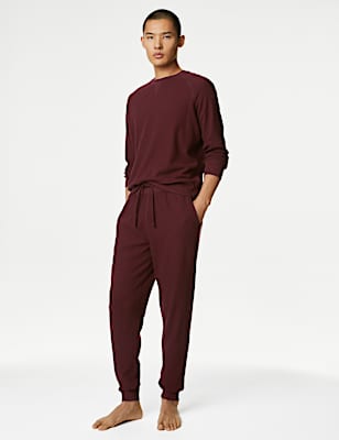 Pure Cotton Waffle Jogger Bottoms