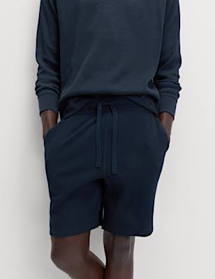 Pure Cotton Waffle Loungewear Shorts