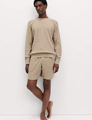 Pure Cotton Waffle Loungewear Sweatshirt