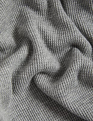 Pure Cotton Waffle Loungewear Sweatshirt