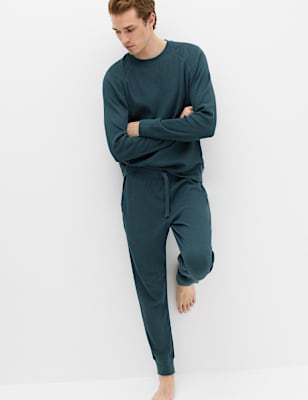 Pure Cotton Waffle Loungewear Sweatshirt