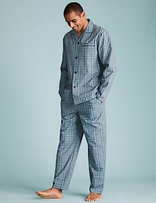 Pure Cotton Checked Pyjama Set