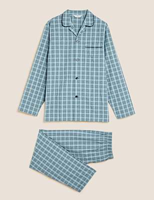 Pure Cotton Checked Pyjama Set
