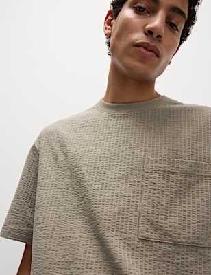 Cotton Rich Textured Loungewear Top