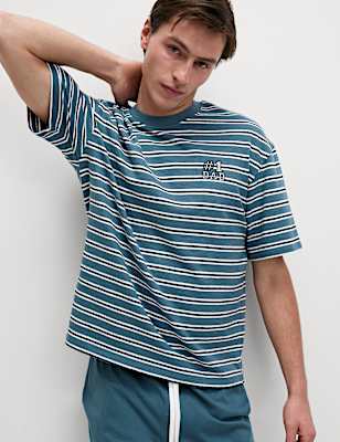 Pure Cotton Striped #1 Dad Pyjama Set