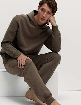 Cotton Rich Quilted Ribbed Joggers