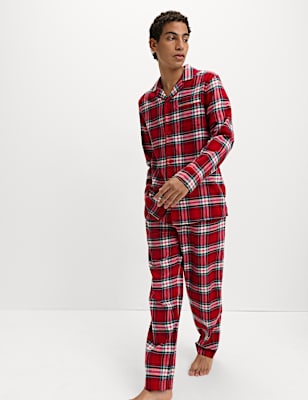 Pure Cotton Family Christmas Checked Pyjama Set