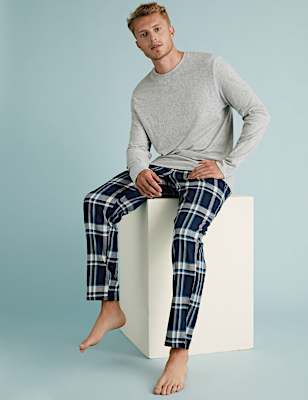 Pure Cotton Shadow Checked Pyjama Set
