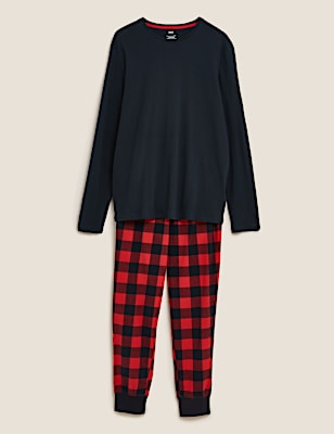 Brushed Cotton Checked Pyjama Set