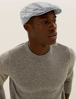Linen Textured Flat Cap