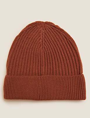 Rib Knit Beanie Hat