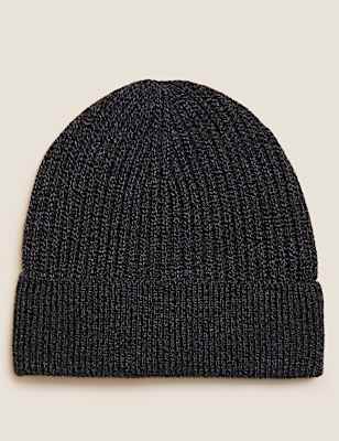 Rib Knit Beanie Hat