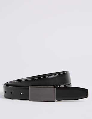 Coated Leather Reversible Belt