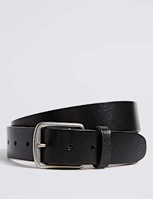 Leather Saddle Edge Casual Belt