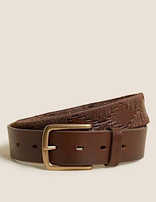 Leather Stitch Detail Belt