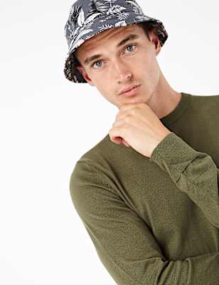 Tropical Print Bucket Hat