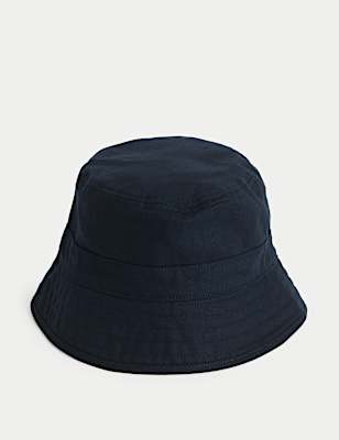 Pure Cotton Herringbone Bucket Hat