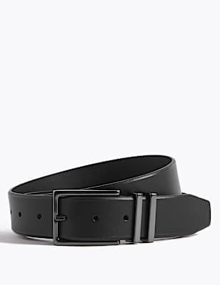 Leather Double Metal Keeper Smart Belt