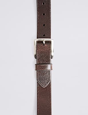 Leather Rectangular Buckle Casual Belt