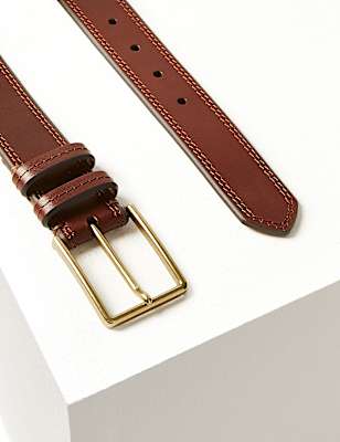 Leather Stitch Detail Belt