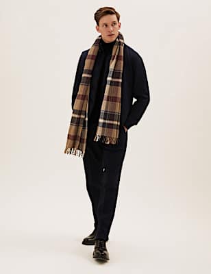 Checked Blanket Scarf