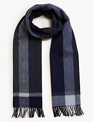 Pure Merino Wool Colour Block Scarf