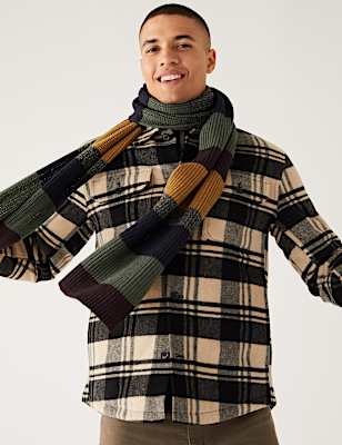 Striped Knitted Scarf