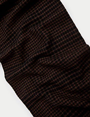 Merino Wool Checked Scarf