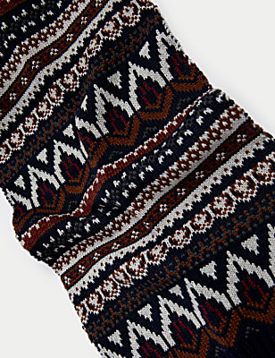 Fair Isle Knitted Scarf