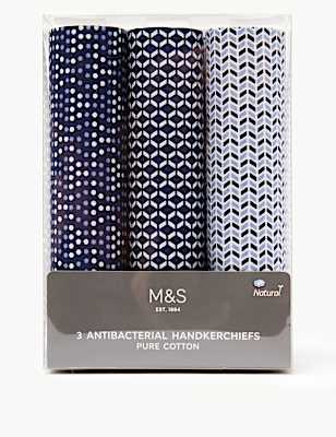 3pk Cotton Printed Handkerchiefs