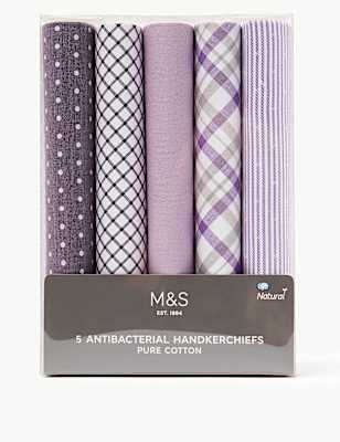 5 Pack Cotton Handkerchiefs