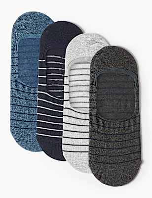 4 Pack Cool & Fresh&trade; Striped Shoe Liners