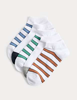 5 Pack Striped Cool & Fresh&trade;Cotton Rich Trainer Liners