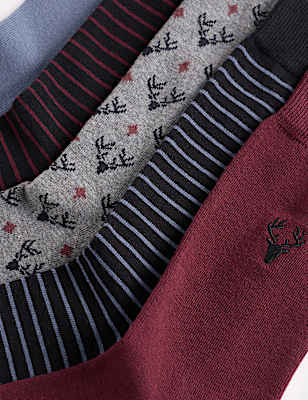5 Pack Cool & Fresh&trade; Stag Cotton Rich Socks
