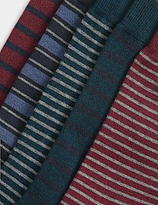 5 Pack Cool & Fresh&trade; Striped Socks