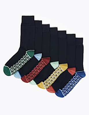 7 Pack Cool & Fresh&trade; Patterned Socks