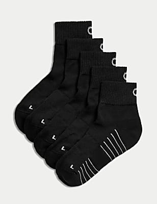 5pk Cushioned Quarter Liner Sport Socks