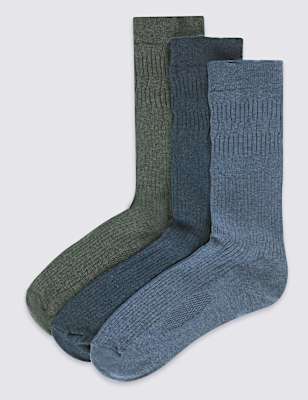 3 Pack Cool & Freshfeet&trade; Gentle Grip Socks