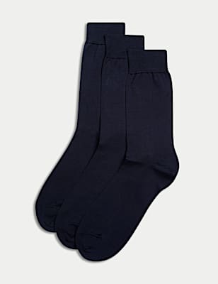 3pk Pure Cotton Socks