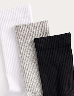 3 Pack Pima Cotton Rich Socks