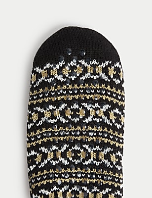 Fair Isle Slipper Socks