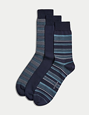 3pk Assorted Modal Pima Cotton Socks